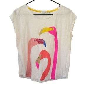 Boden Flamingo Graphic T-Shirt Size Small